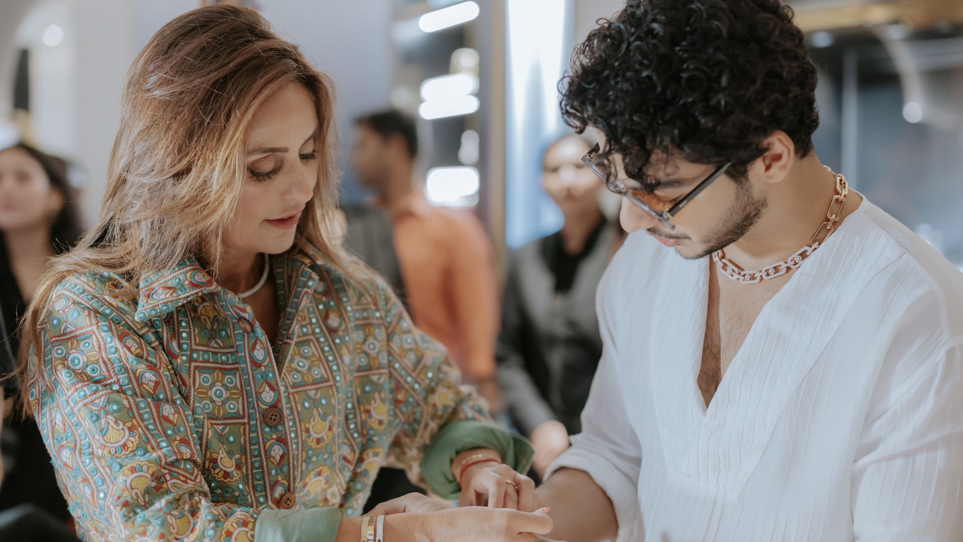 Valérie Messika and Ishaan Khatter