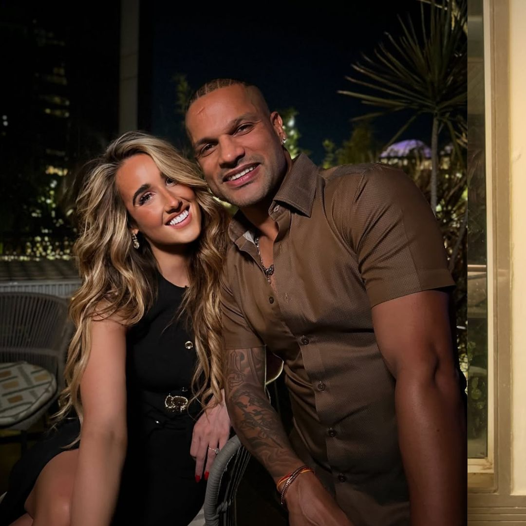 Shikhar Dhawan and Sophie Shine