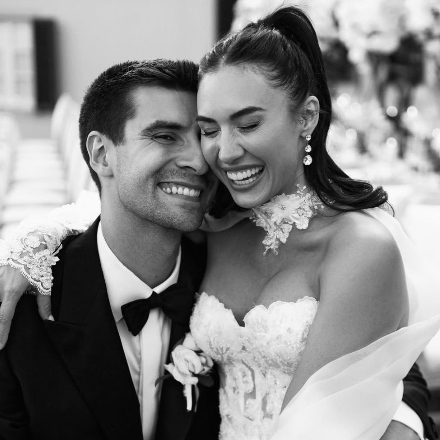 Lauren Gottlieb and Tobias Jones one their wedding day