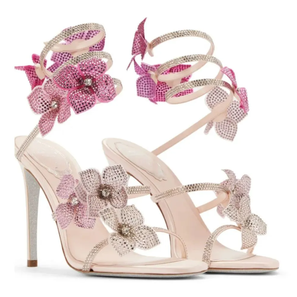 floral bridal footwear