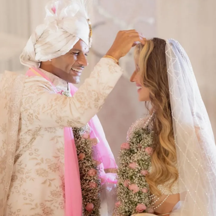 Shikhar Dhawan and Sophie Shine's wedding