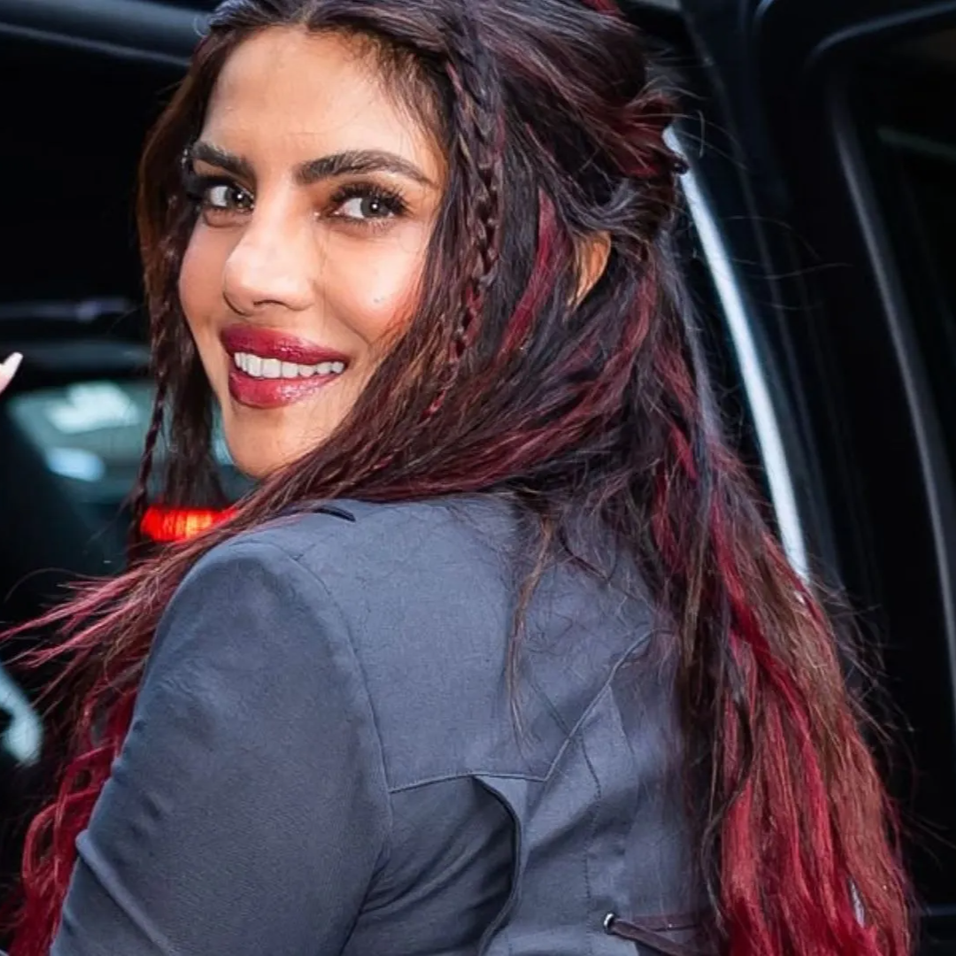 Priyanka Chopra wearing the cherry mocha hair colour
