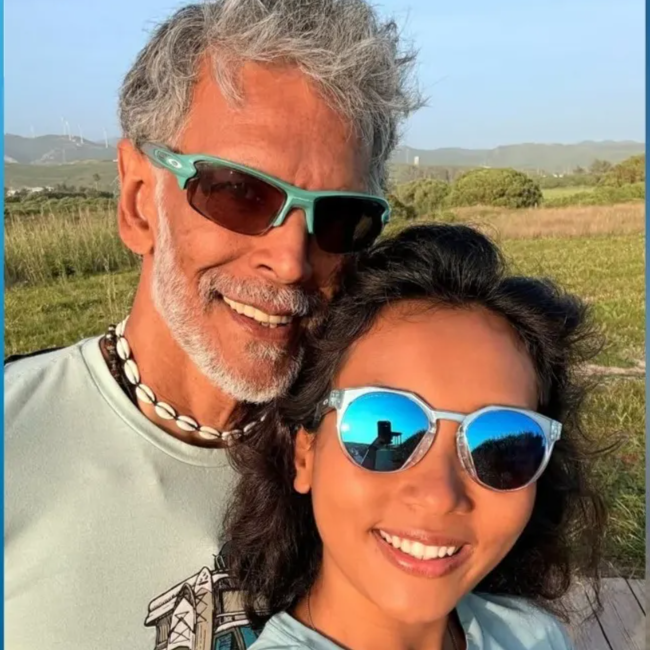 Milind Soman and Ankita Konwar (2)